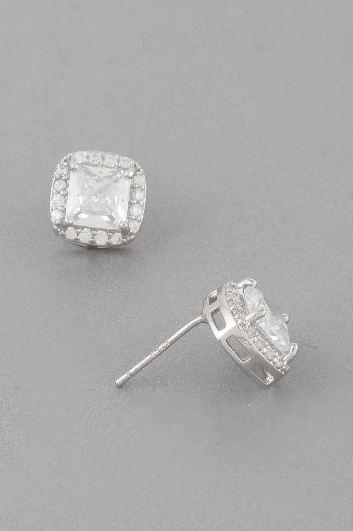Jeweled Cubic Rhinestone Stud Earrings