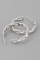 Link Chain Hoop Earrings