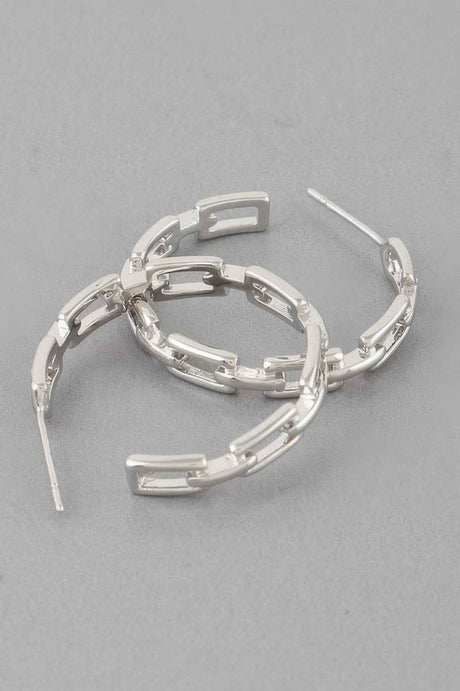 Link Chain Hoop Earrings