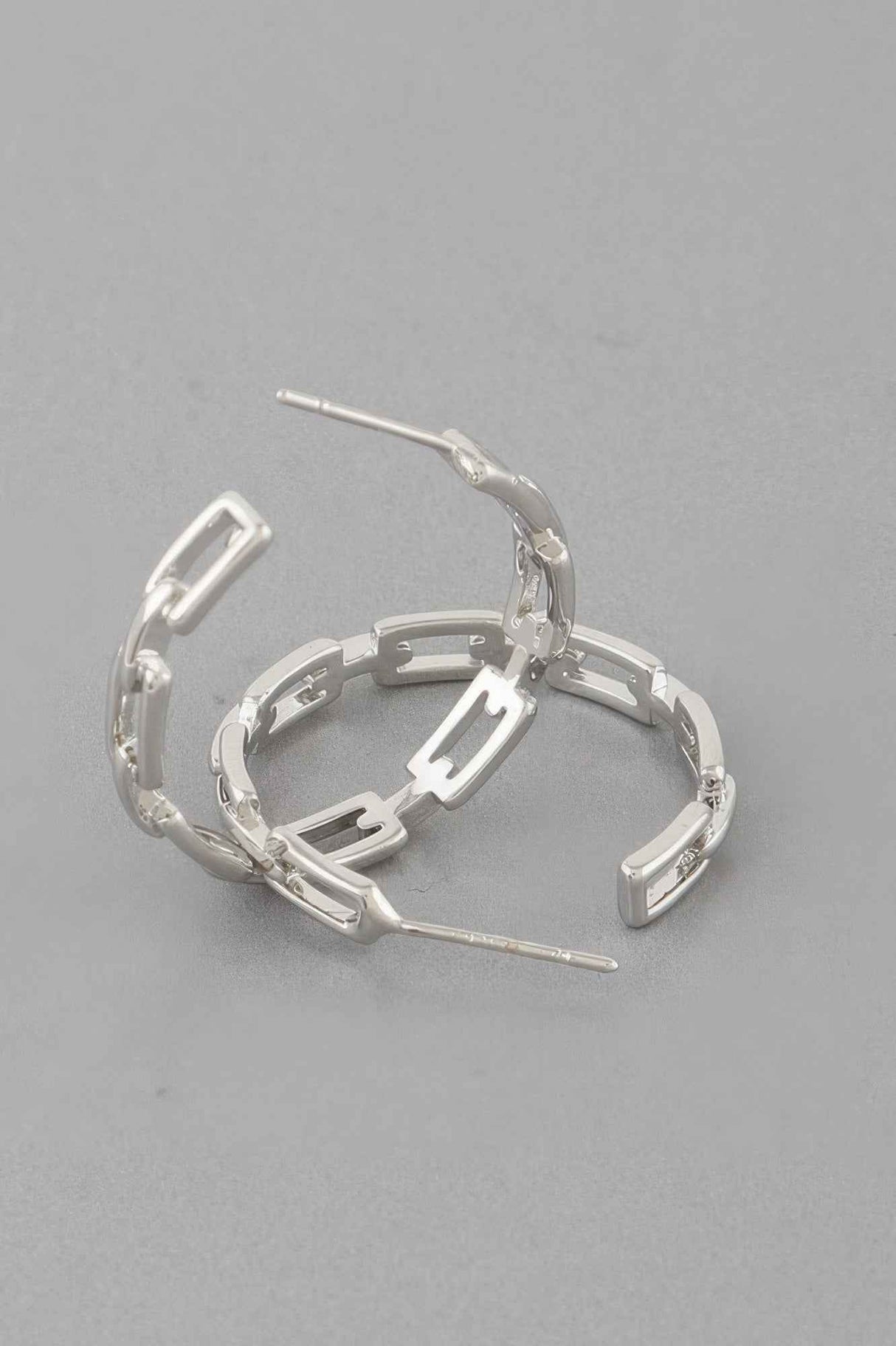 Link Chain Hoop Earrings