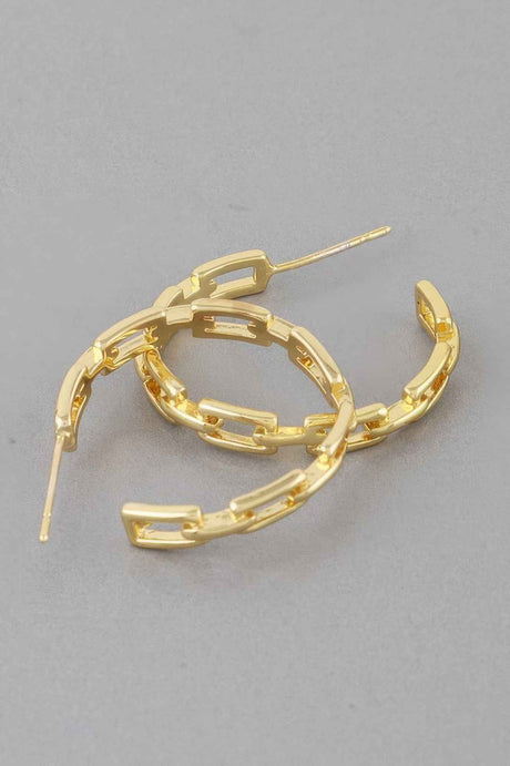 Link Chain Hoop Earrings