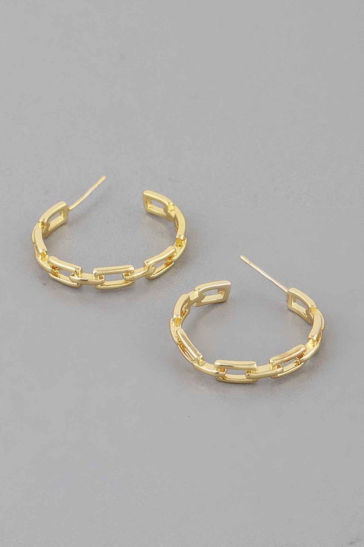 Link Chain Hoop Earrings