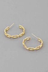 Link Chain Hoop Earrings