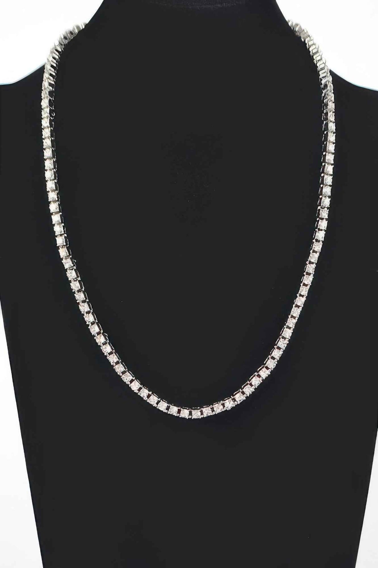 Rhinestone Chain Layered Necklace 60cm