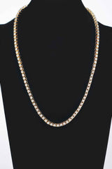 Rhinestone Chain Layered Necklace 60cm