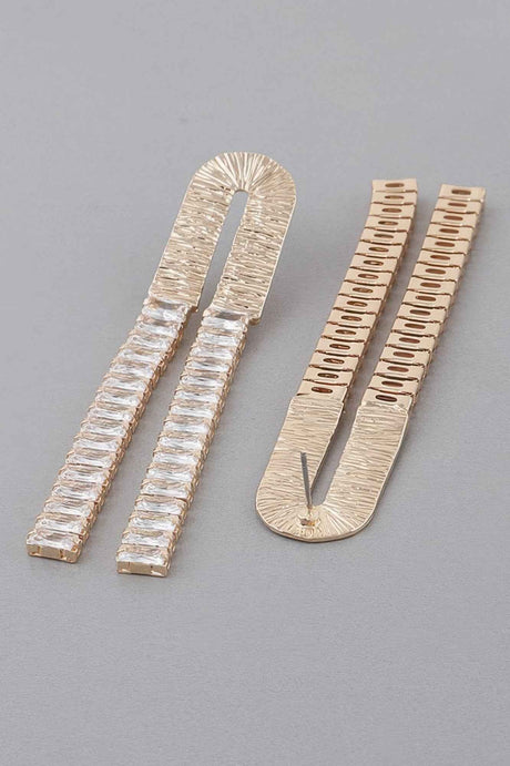 Crystal Arch Drop Earrings
