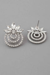 Triple Rhinestone Drop Earrings