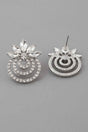 Triple Rhinestone Drop Earrings