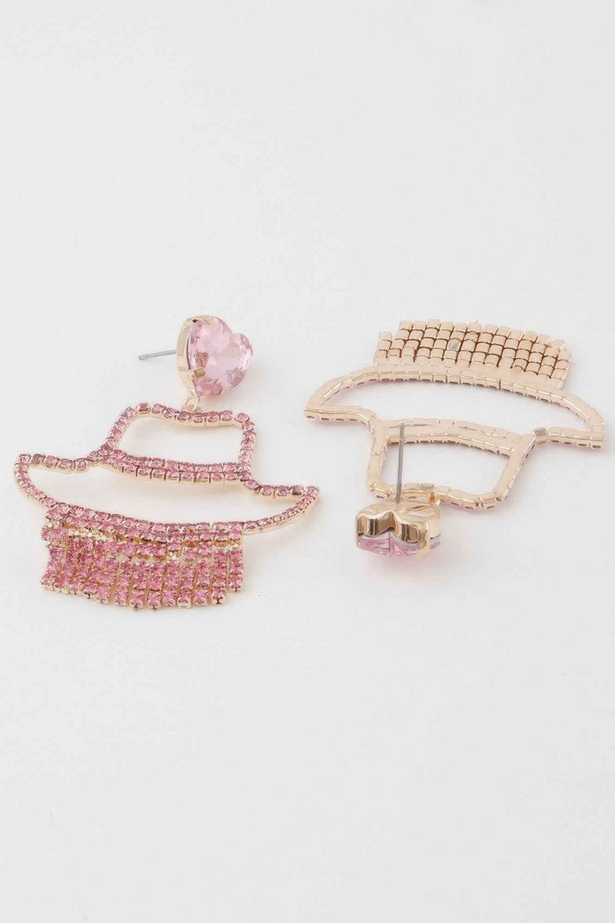 Rhinestone Heart Girl Earrings