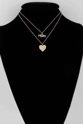 Mom Heart Pendant Necklace