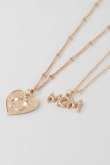 Mom Heart Pendant Necklace