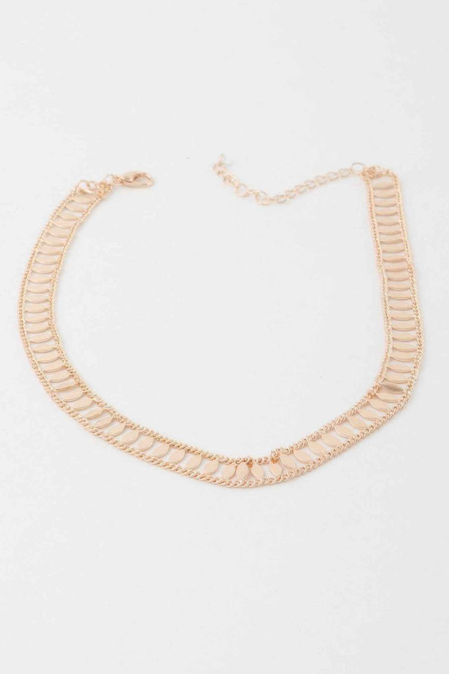 Leaf Chain Choker Necklace