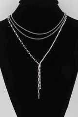 Multi Rhinestone Chain Necklace