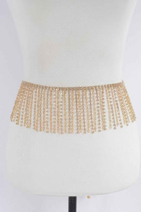 Rhinestone Curtain Belt