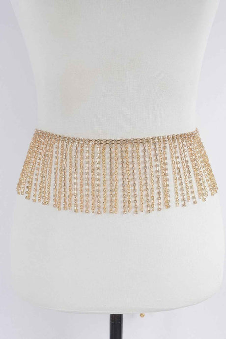 Rhinestone Curtain Belt