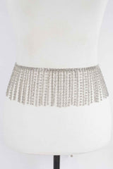 Rhinestone Curtain Belt