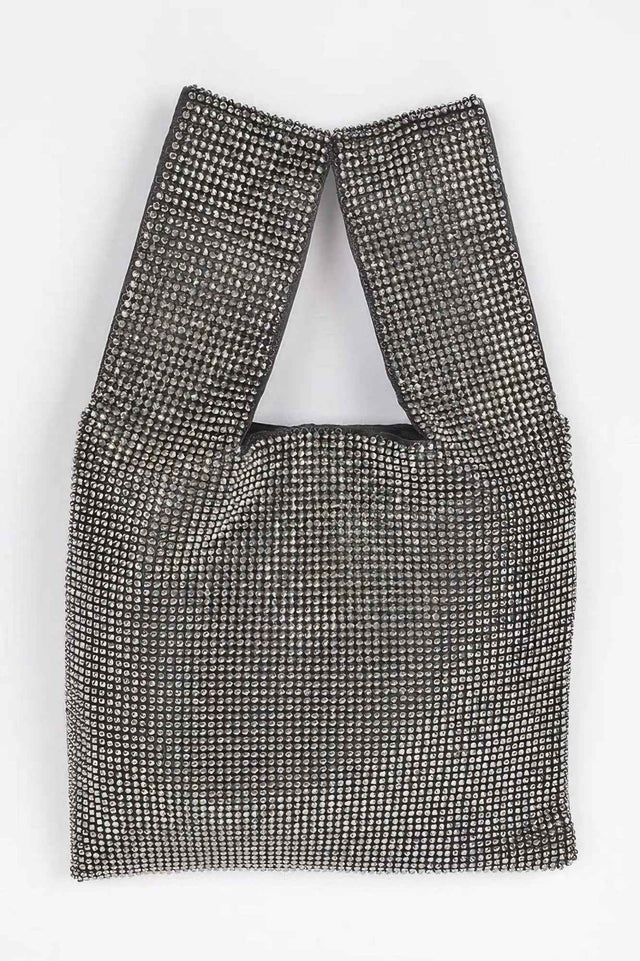 Rhinestone Studded Tote Bag