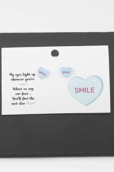 Smile Heart Stud Earrings