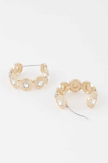 Greek Key Hoop Earrings