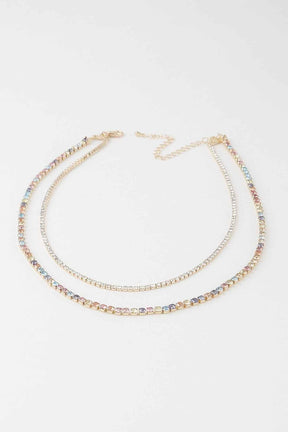 Double Rhinestone Necklace
