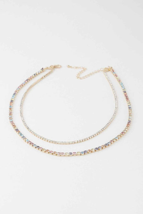 Double Rhinestone Necklace