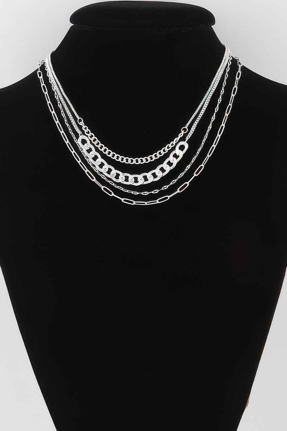 Multi Curb Mariner Chain Necklace