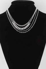 Multi Curb Mariner Chain Necklace