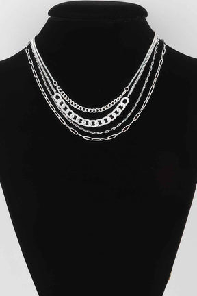 Multi Curb Mariner Chain Necklace