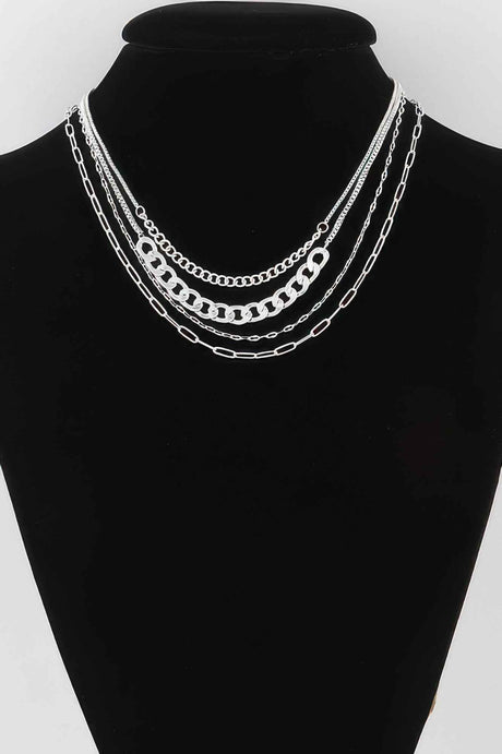 Multi Curb Mariner Chain Necklace