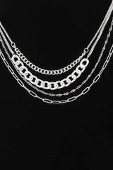 Multi Curb Mariner Chain Necklace