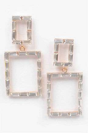 Stone Rectangle Earring