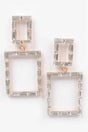 Stone Rectangle Earring