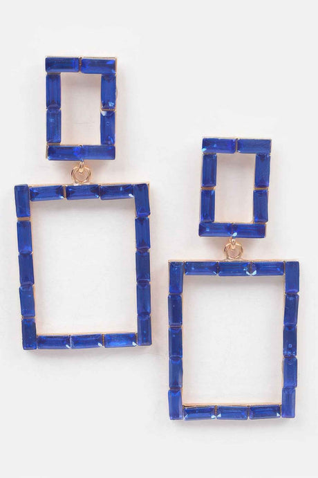 Stone Rectangle Earring