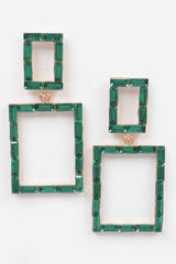 Stone Rectangle Earring