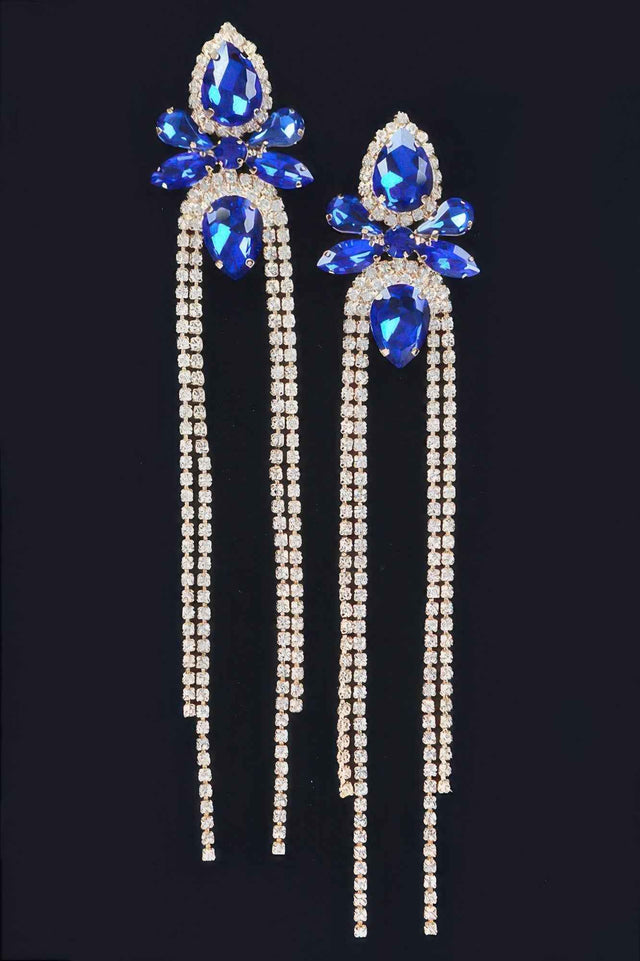 Rhinestone Fringe Earring