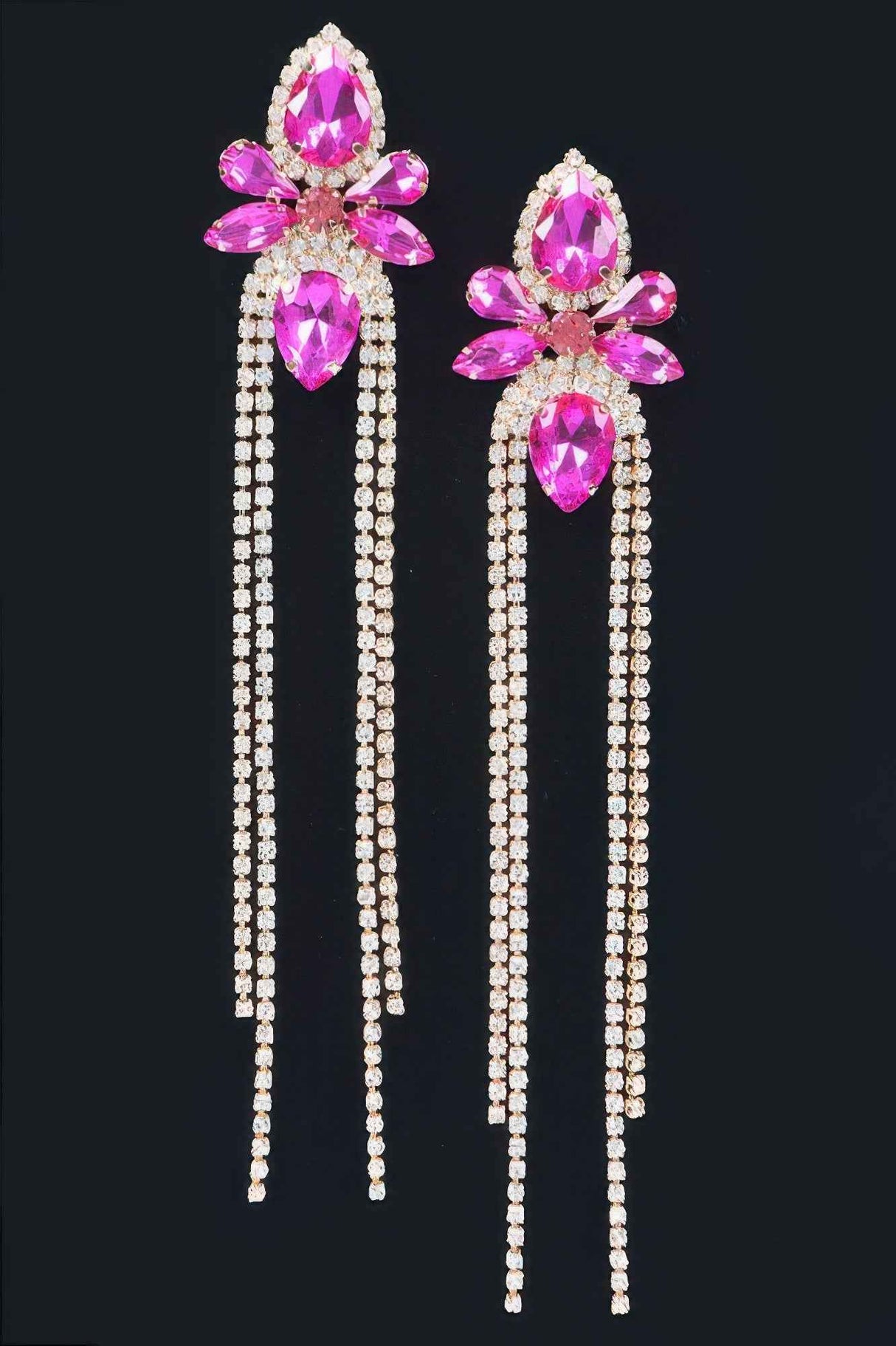 Rhinestone Fringe Earring