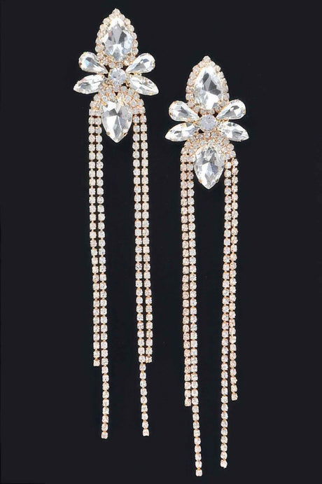 Rhinestone Fringe Earring