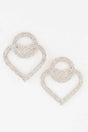 Interlaced Jewel Heart Earrings
