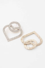 Interlaced Jewel Heart Earrings