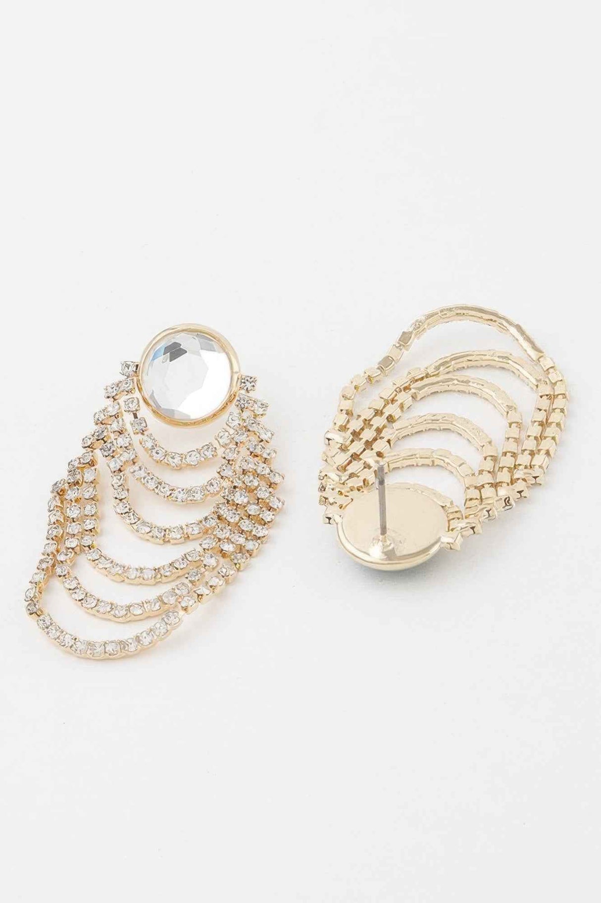 Multi Jewel Curtain Drop Earrings