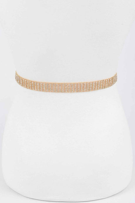 Heart Shape Buckle Rhinestone Belt