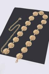 Hammered Metal Chain Belt