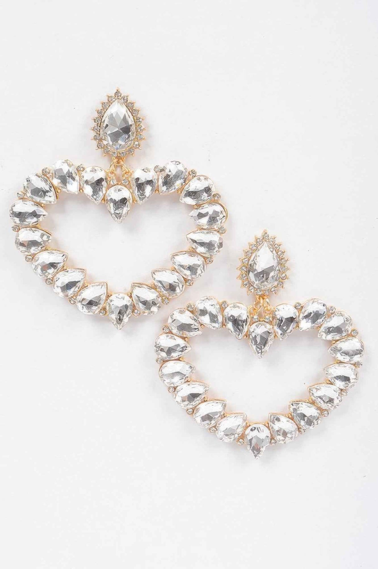 Heart Shape Stone Earrings