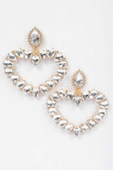 Heart Shape Stone Earrings
