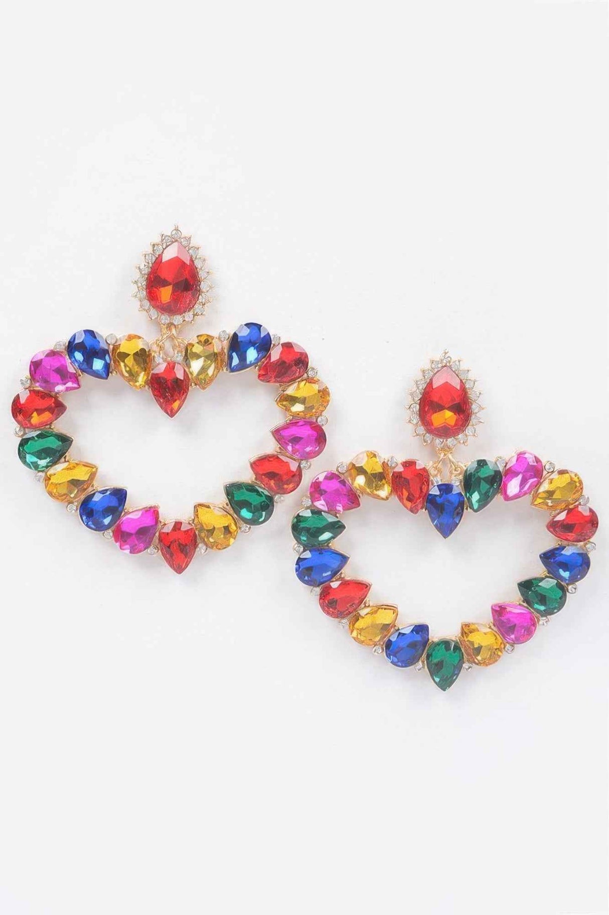 Heart Shape Stone Earrings