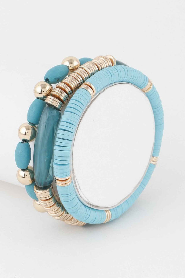 Triple Layered Bead Bracelet