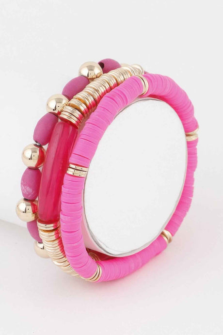 Triple Layered Bead Bracelet