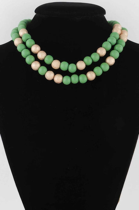 Two Toned Bead Necklace