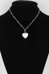 Solid Heart Chain Necklace