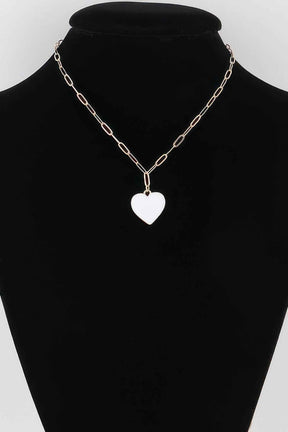Solid Heart Chain Necklace